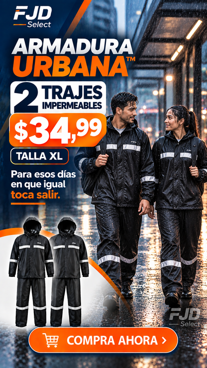 Armadura Urbana | Traje Impermeable para Moto + Accesorio a Elección
