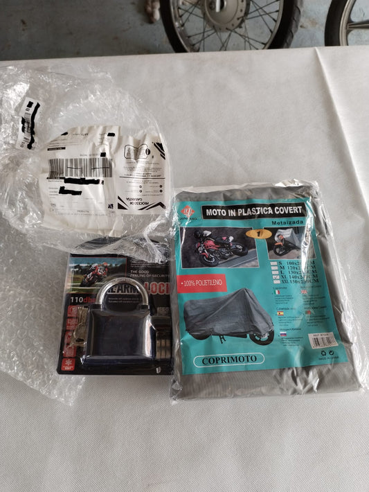 ProtegeMax™ Cobertor Impermeable + Candado con Alarma de Seguridad 🏍️