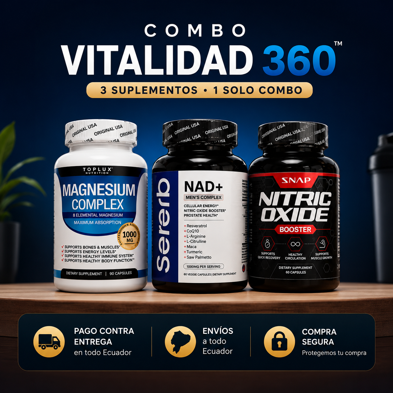 Combo Vitalidad 360™ | 3 suplementos en un solo combo ⭐